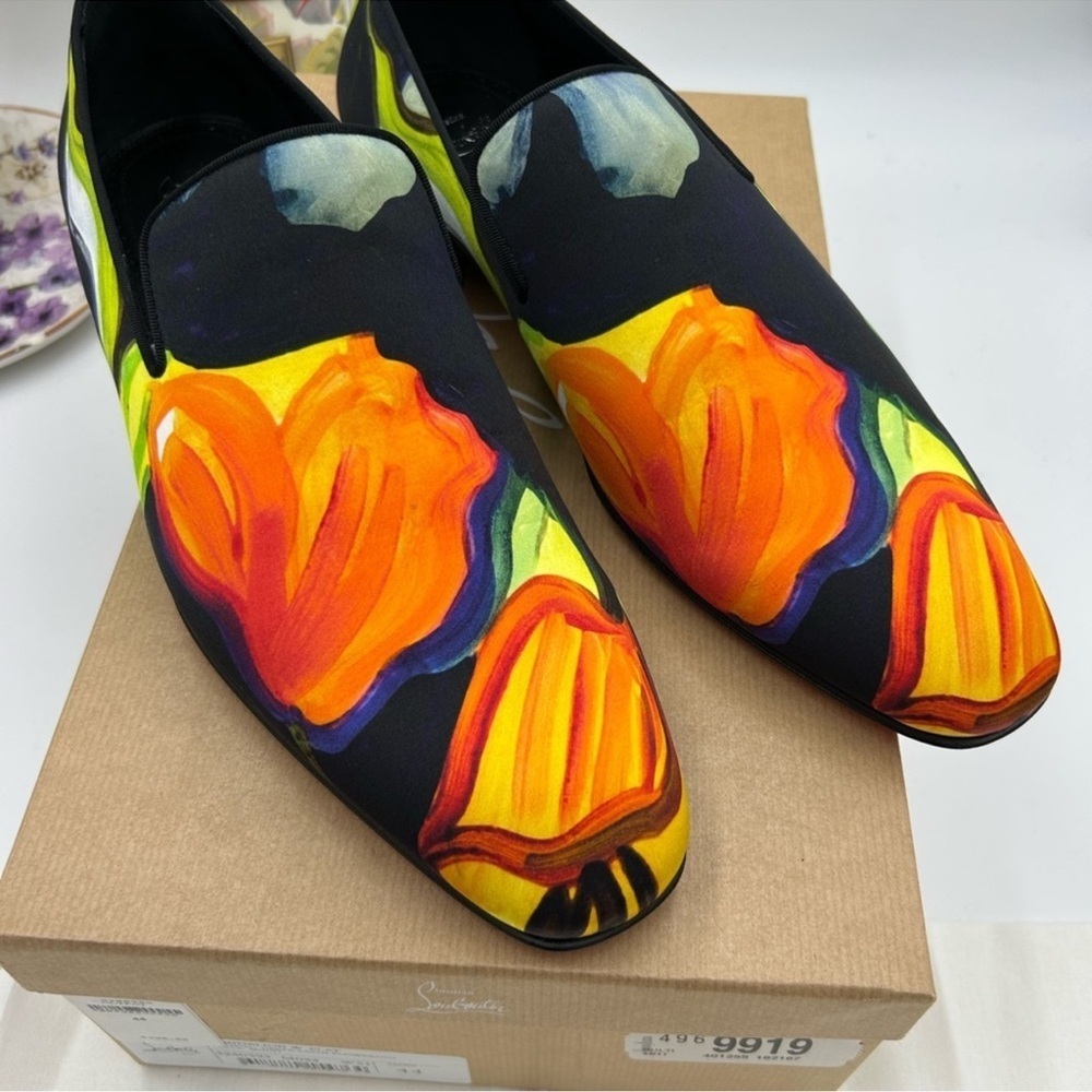 SOLD!!! Men’s Christian Louboutin dandy, chick satin loafer size 44